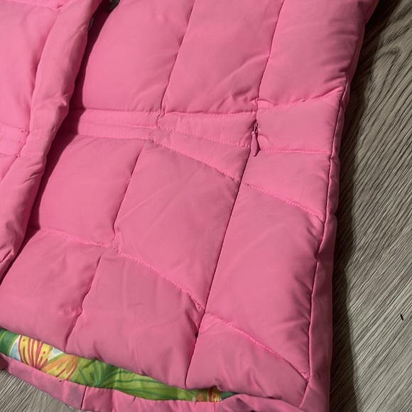 Womens Pink Lilly Pulitzer Winter Down Puffer Vest Full Zip Size XS - Picture 6 of 6